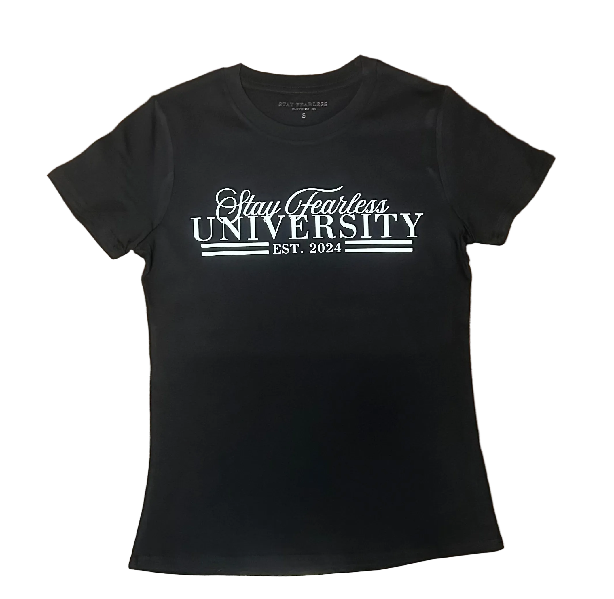 LADIES STAY FEARLESS UNVERSITY COTTON T SHIRT